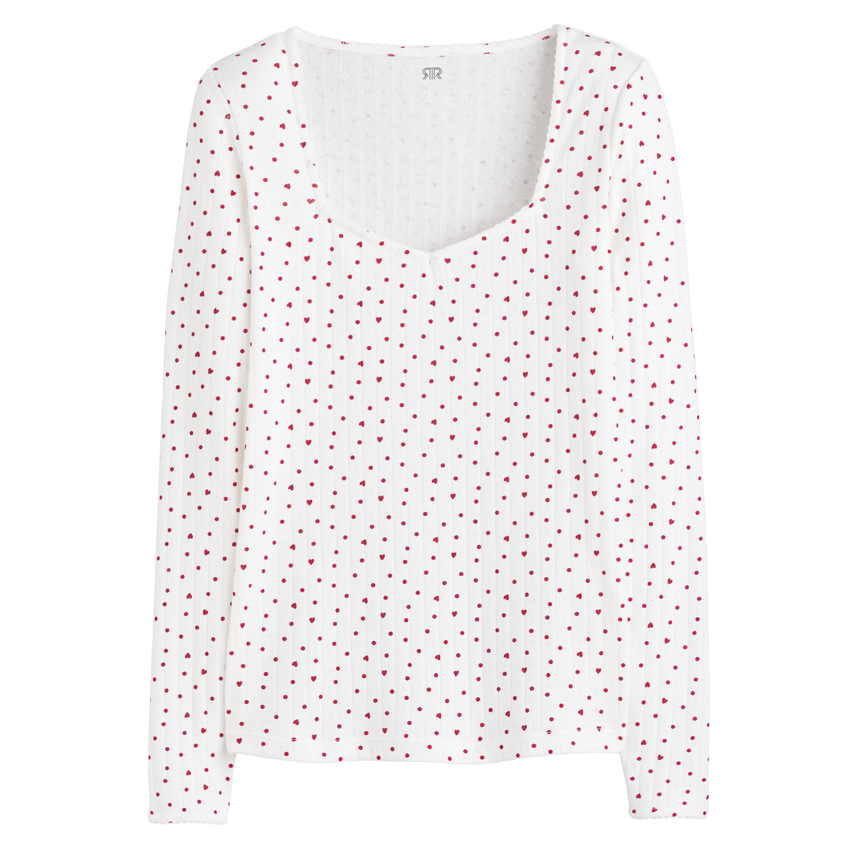 Langarm-Shirt mit Karree-Ausschnitt von LA REDOUTE COLLECTIONS