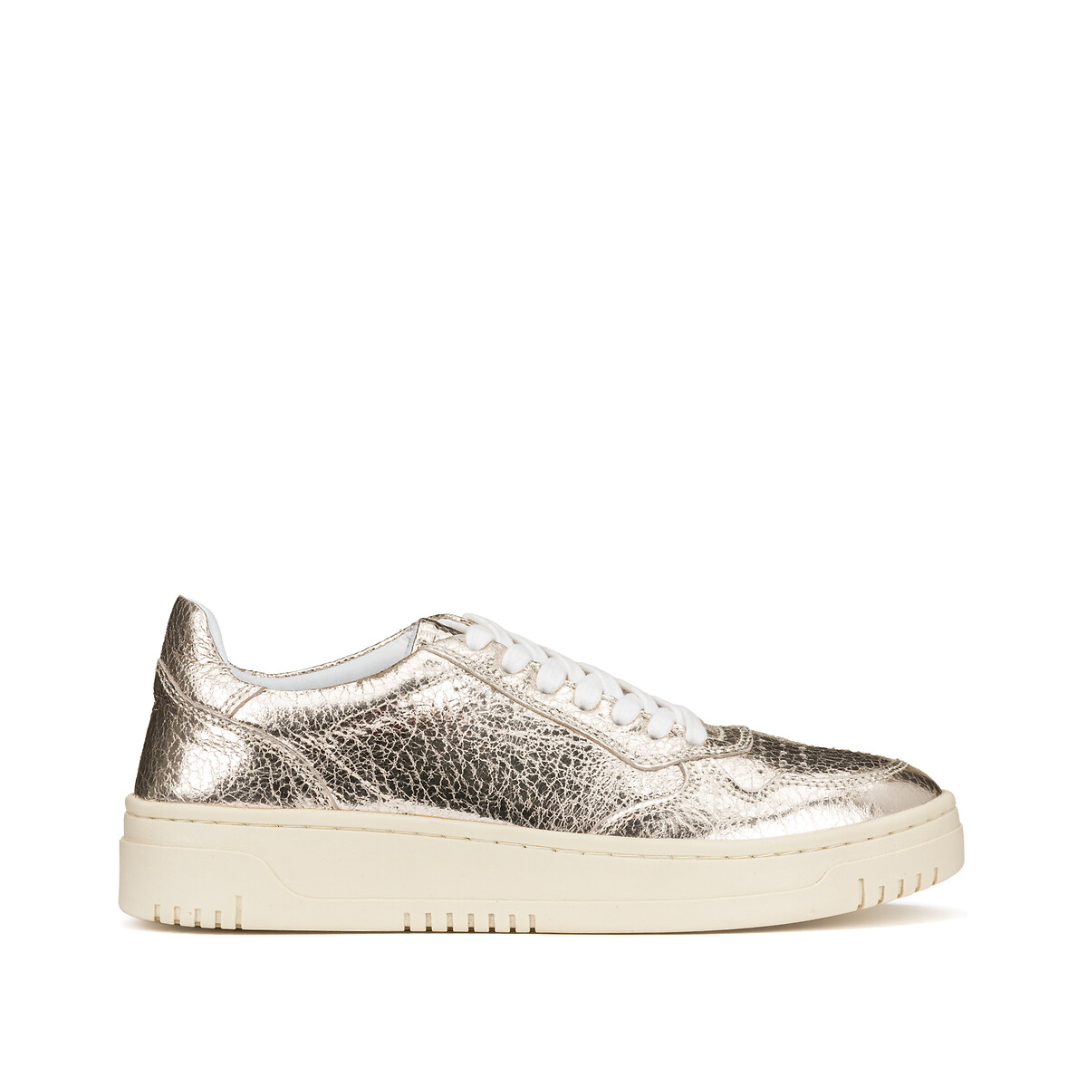 Leder-Sneakers in Metallic-Optik von LA REDOUTE COLLECTIONS