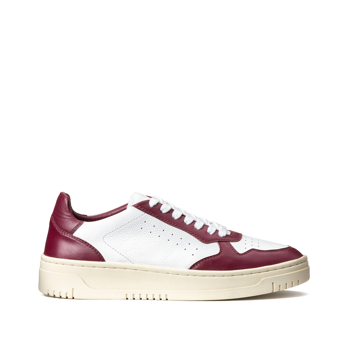 Zweifarbige Leder-Sneakers von LA REDOUTE COLLECTIONS