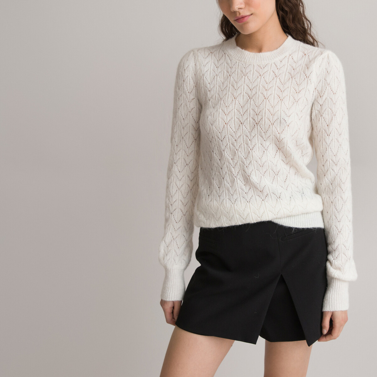 Pullover mit Ajourmuster, Grobstrick von LA REDOUTE COLLECTIONS