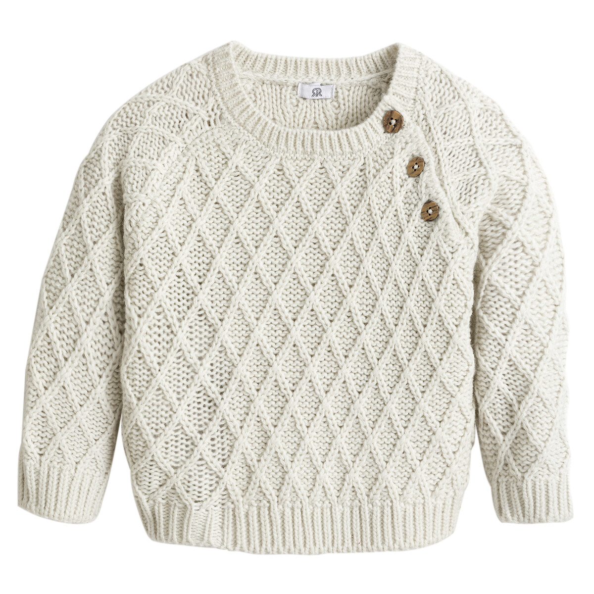 Pullover mit rundem Ausschnitt, Musterstrick von LA REDOUTE COLLECTIONS