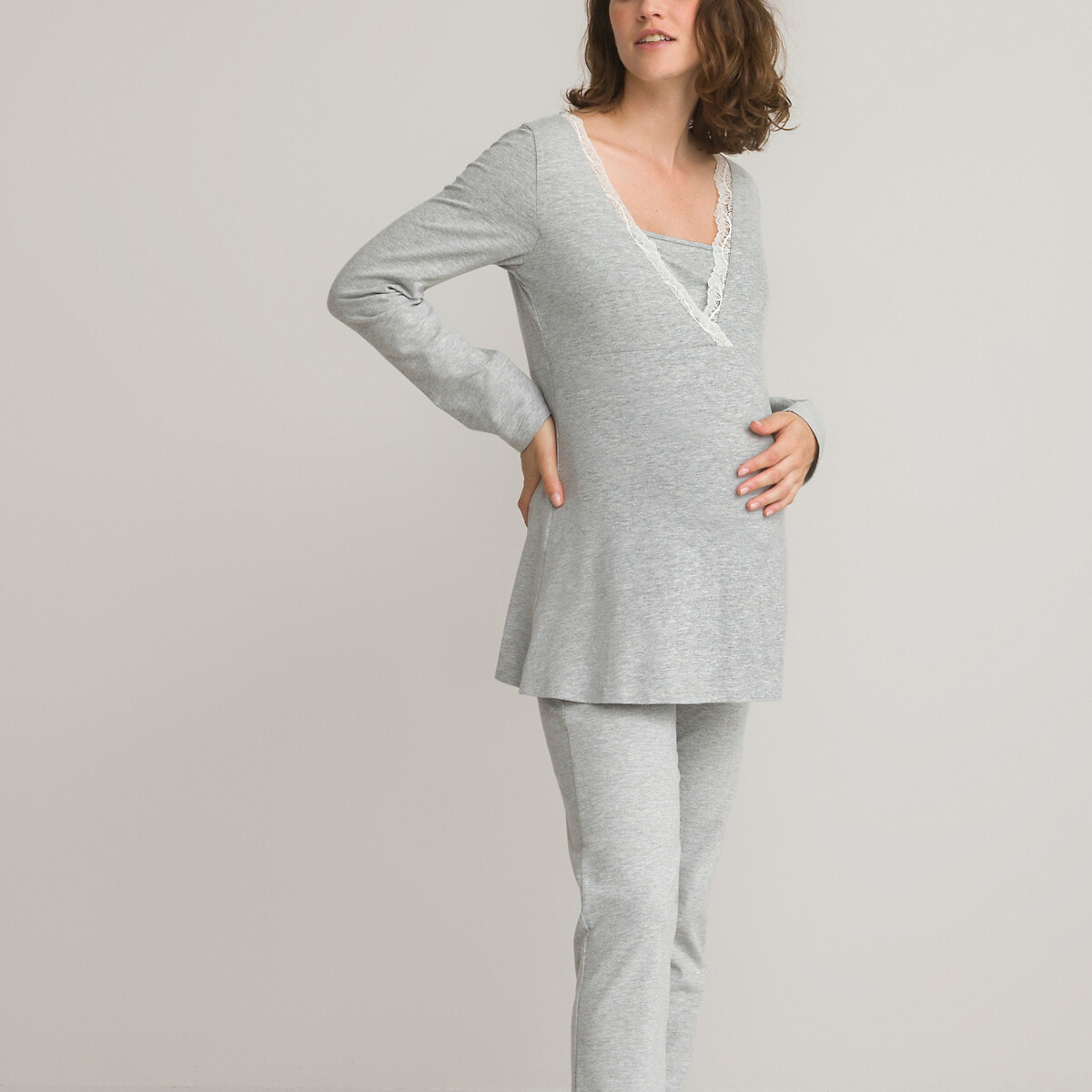 Pyjama für Schwangerschaft und Stillzeit von LA REDOUTE COLLECTIONS