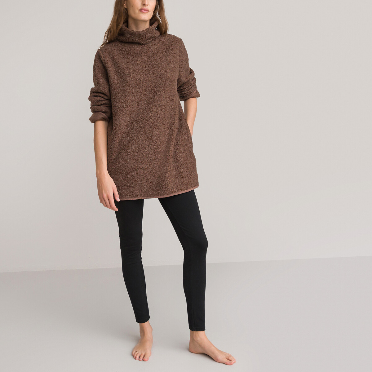 Pyjama mit Fleece-Oberteil von LA REDOUTE COLLECTIONS