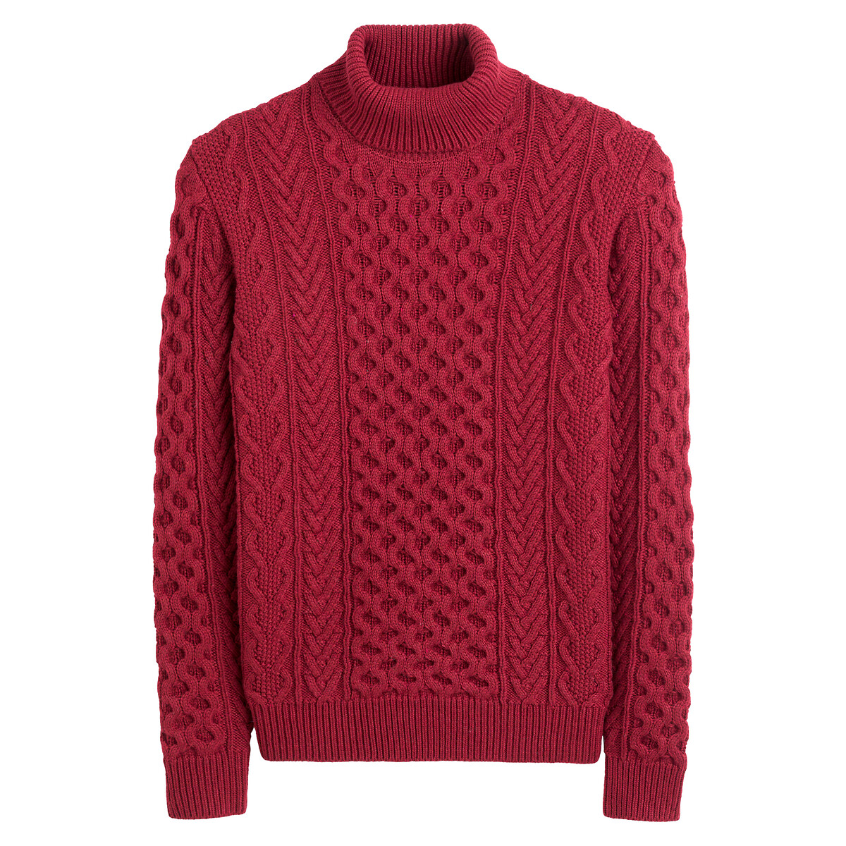 Rollkragenpullover mit Zopfmuster von LA REDOUTE COLLECTIONS