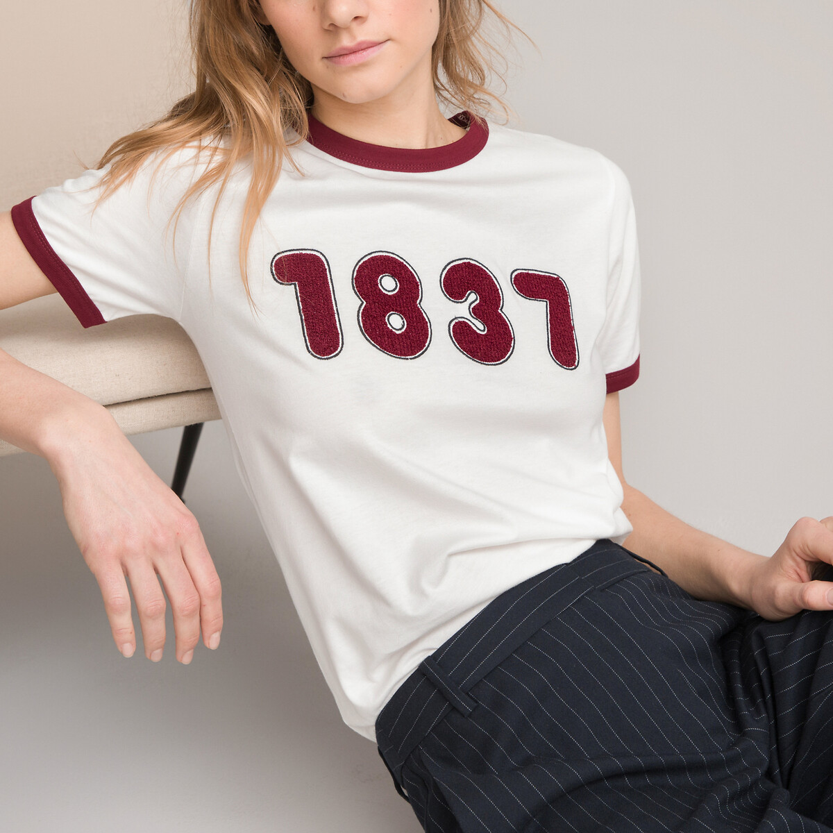 T-Shirt, runder Ausschnitt, kurze Ärmel von LA REDOUTE COLLECTIONS