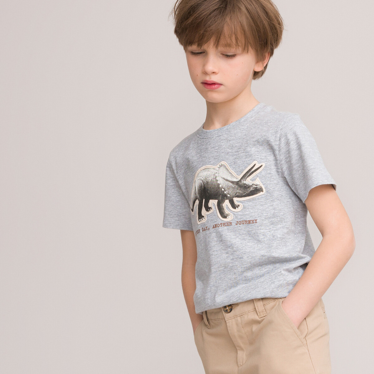 T-Shirt mit Dino-Print, Bio-Baumwolle von LA REDOUTE COLLECTIONS