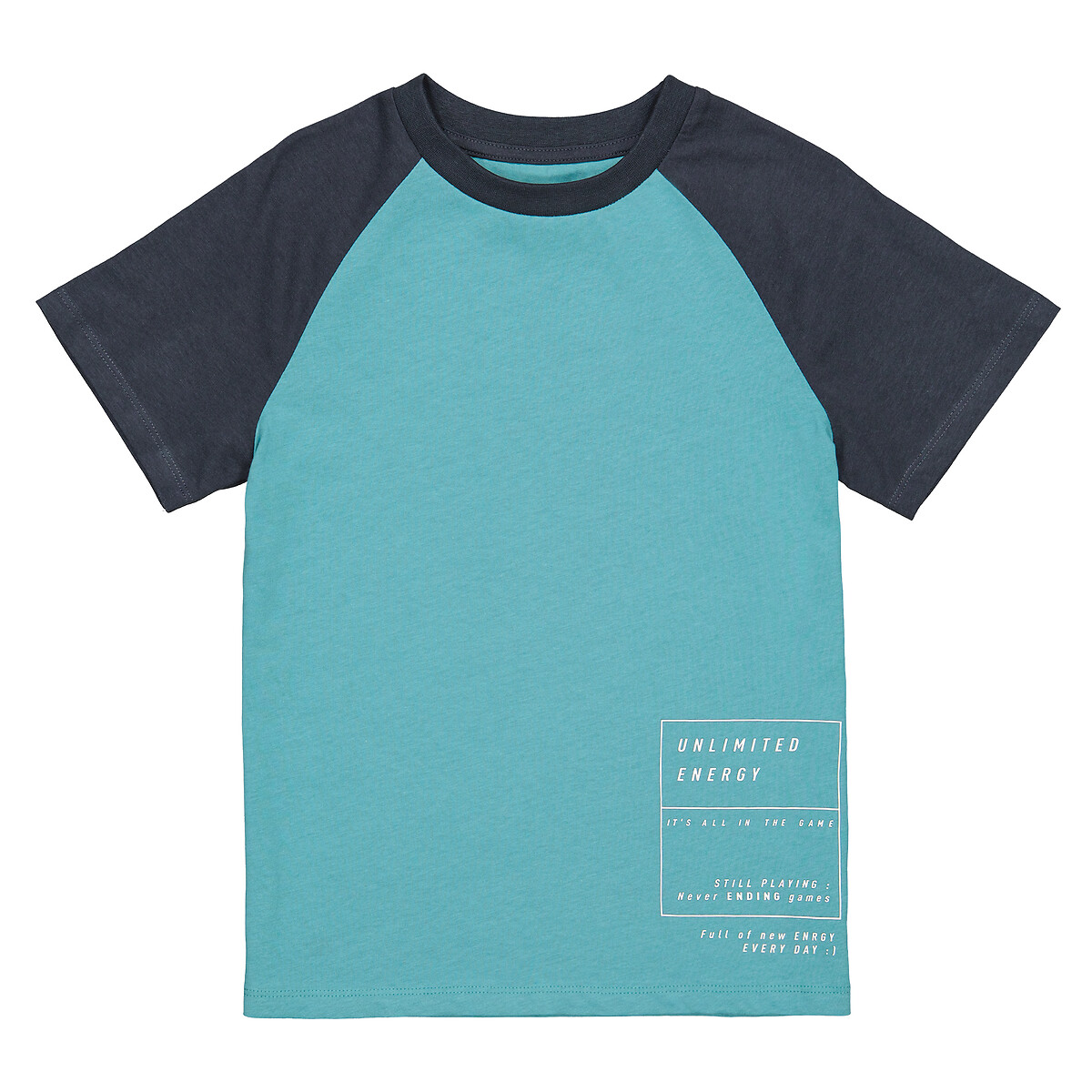 T-Shirt mit Rundhalsausschnitt und Messageprint vorne von LA REDOUTE COLLECTIONS