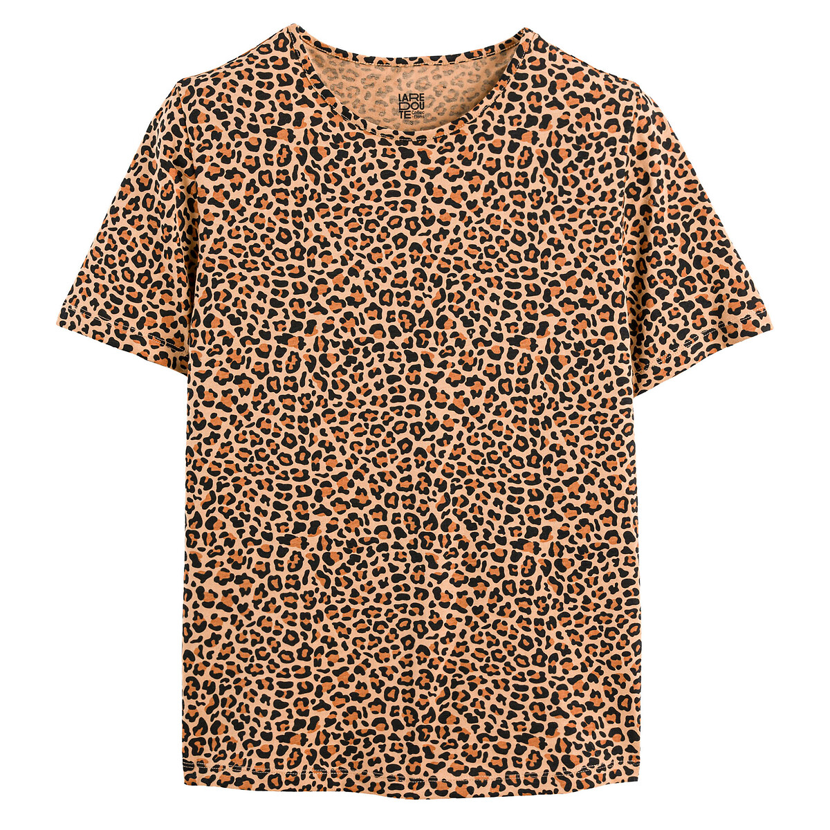 T-Shirt mit rundem Ausschnitt und Leoprint von LA REDOUTE COLLECTIONS