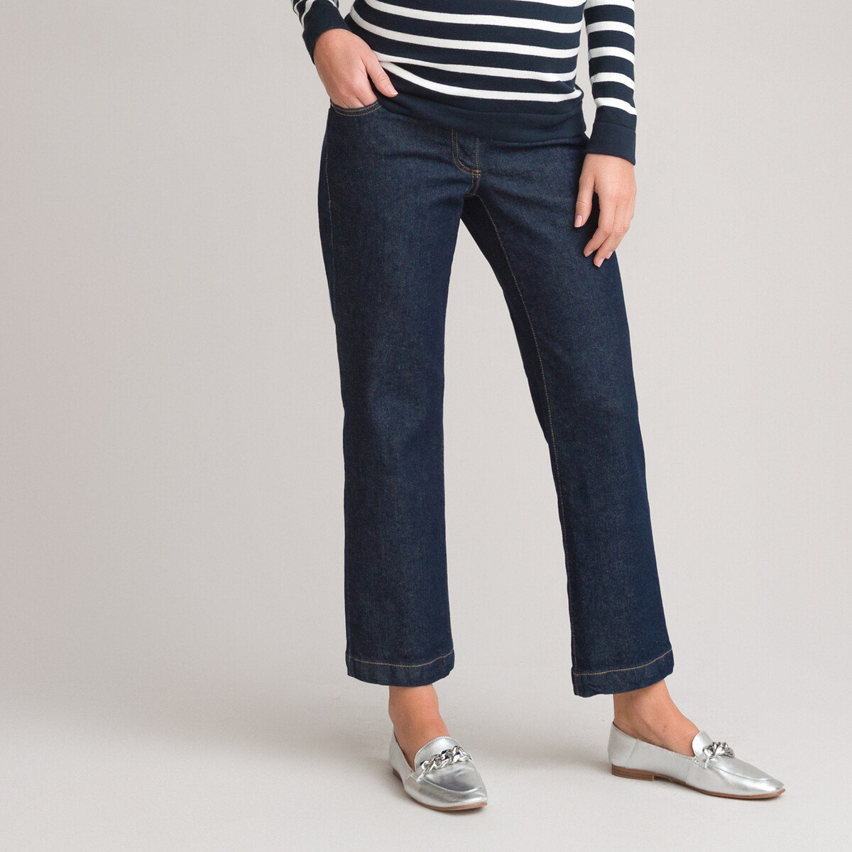 Umstandsjeans aus Bio-Baumwolle, gerader Schnitt von LA REDOUTE COLLECTIONS