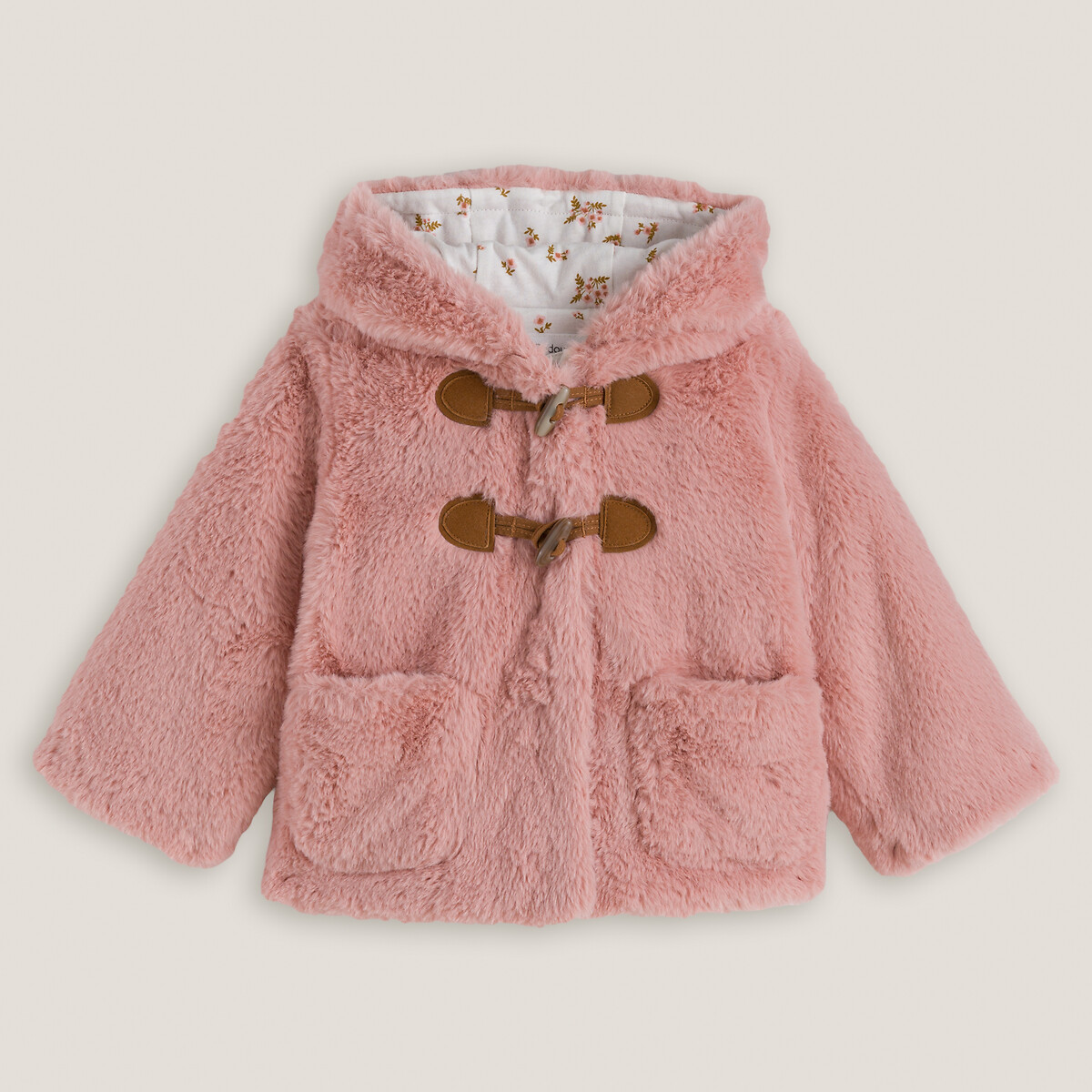 Wintermantel mit Kapuze, Teddyfleece von LA REDOUTE COLLECTIONS