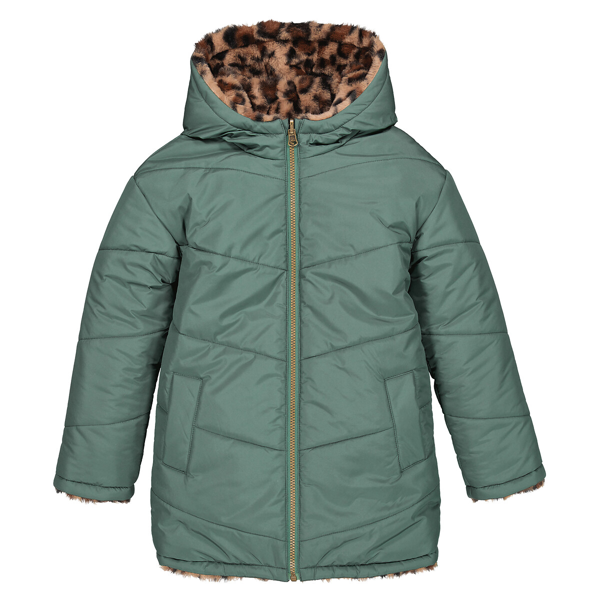 Warme Wende-Steppjacke mit Kapuze von LA REDOUTE COLLECTIONS