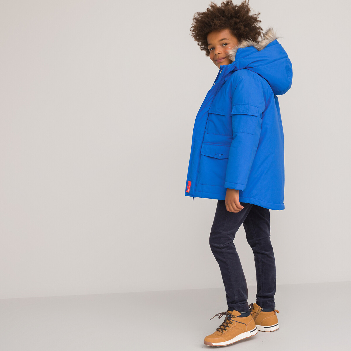 Winterjacke, abnehmbarer Webpelzrand an der Kapuze von LA REDOUTE COLLECTIONS