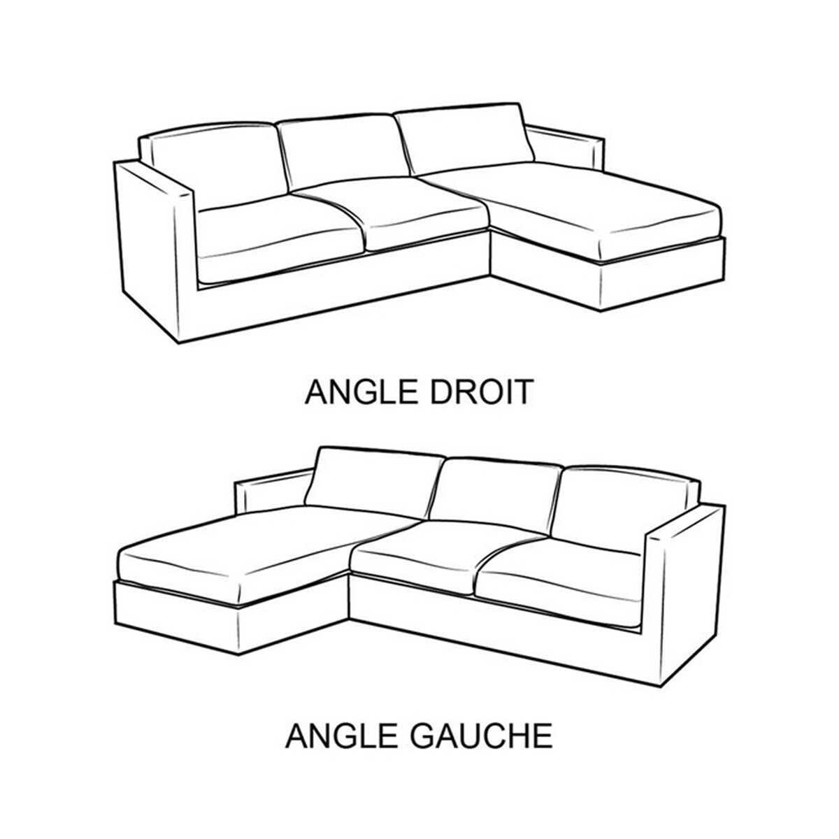 Ecksofa Tasie, Samt von LA REDOUTE INTERIEURS