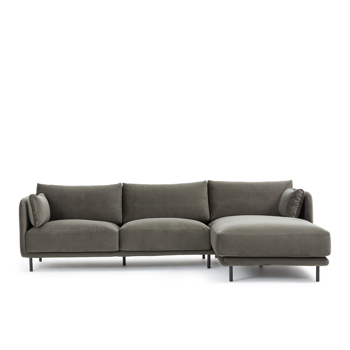 Ecksofa Victor mit Ecke rechts, Samt von LA REDOUTE INTERIEURS