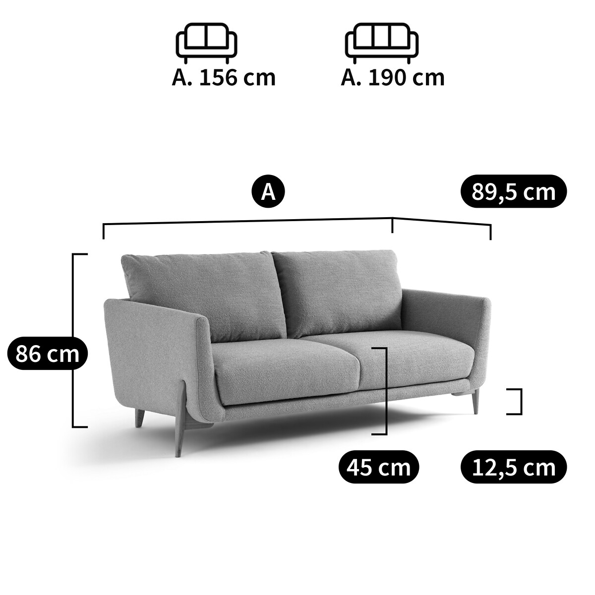 Sofa Cejjy, 2- oder 3-Sitzer, Strukturgewebe von LA REDOUTE INTERIEURS