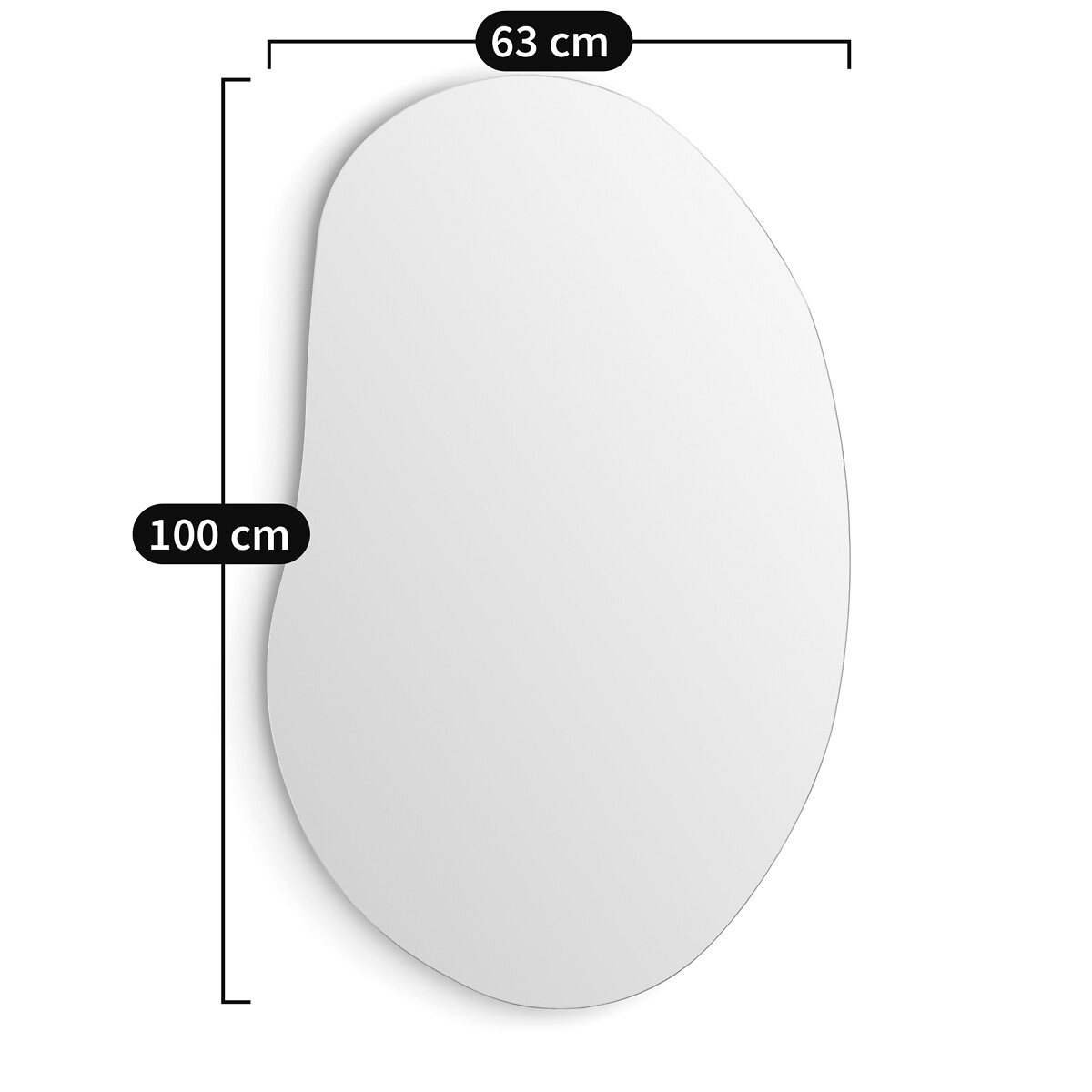 Spiegel Biface in organischer Form, H. 100 cm von LA REDOUTE INTERIEURS