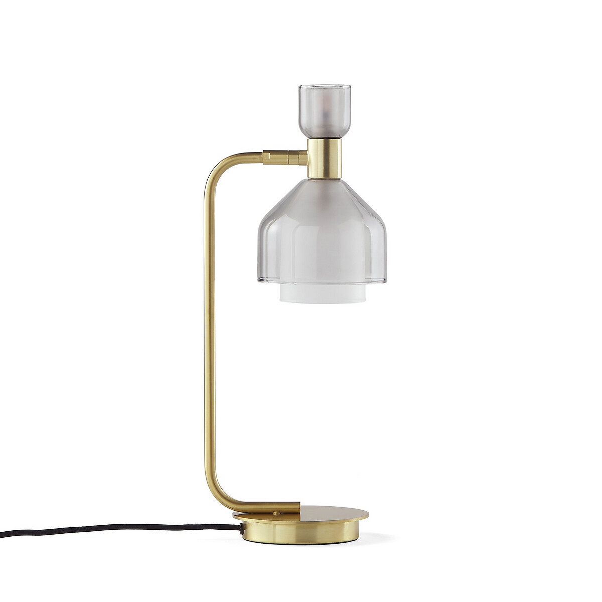 Tischlampe Amoris, Eisen mit Messing-Finish und Rauchglas von LA REDOUTE INTERIEURS