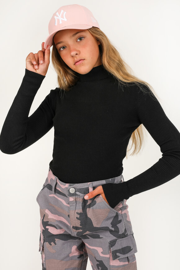 LA SHADY GIRLS Gerippter Crop Strickpullover | Schwarz | Mädchen  | 10 von LA SHADY GIRLS