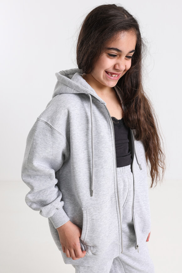 LA SHADY GIRLS Oversize Kapuzensweatjacke | Grau meliert | Mädchen  | 12 von LA SHADY GIRLS