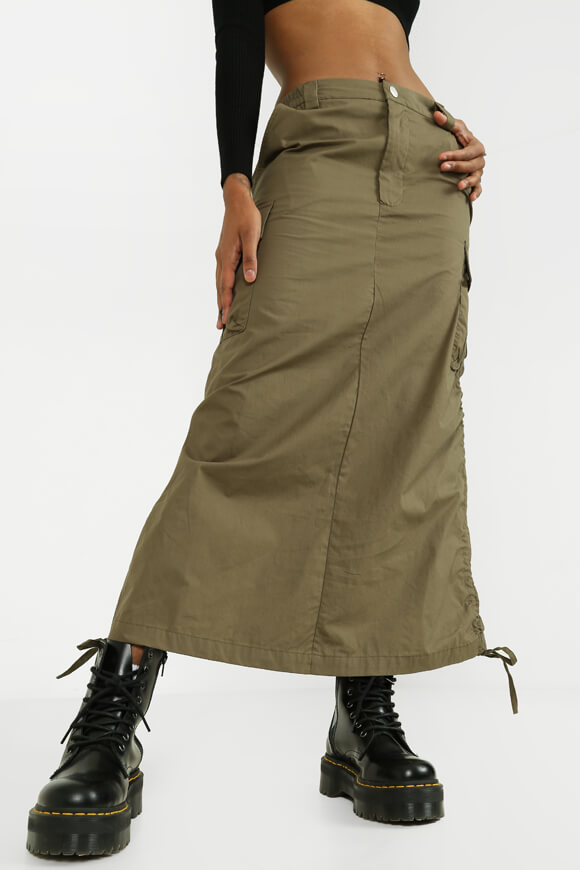 LA SHADY Cargo Maxirock | Olive | Damen  | L von LA SHADY