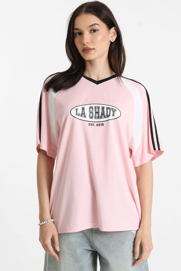 LA SHADY Mesh Oversize T-Shirt | Hell Pink | Damen | L LA SHADY Mesh Oversize T-Shirt | Hell Pink | Damen | L von LA SHADY