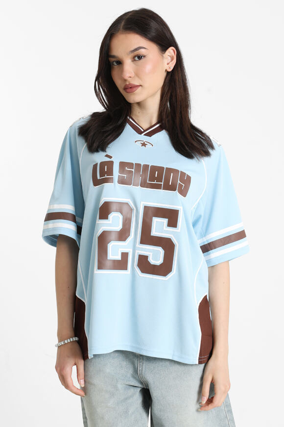 LA SHADY Mesh Oversize T-Shirt | Hellblau | Damen  | M von LA SHADY