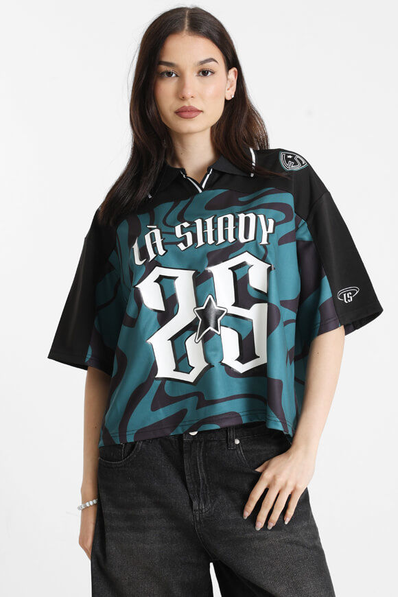 LA SHADY Mesh Poloshirt | Dunkelgrün | Damen | M LA SHADY Mesh Poloshirt | Dunkelgrün | Damen | M von LA SHADY