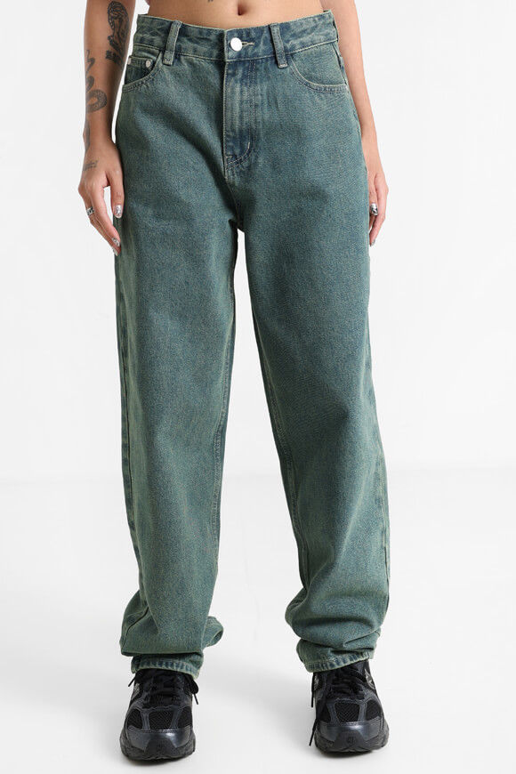 LA SHADY Straight Fit Jeans | Blau/Grün | Damen  | 34 von LA SHADY