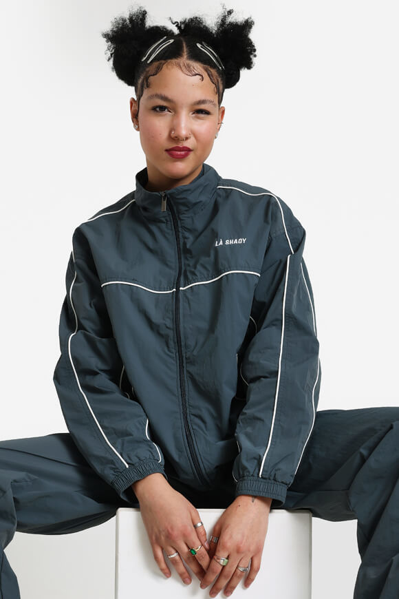 LA SHADY Trainingsjacke | Dunkelgrau | Damen  | XL von LA SHADY