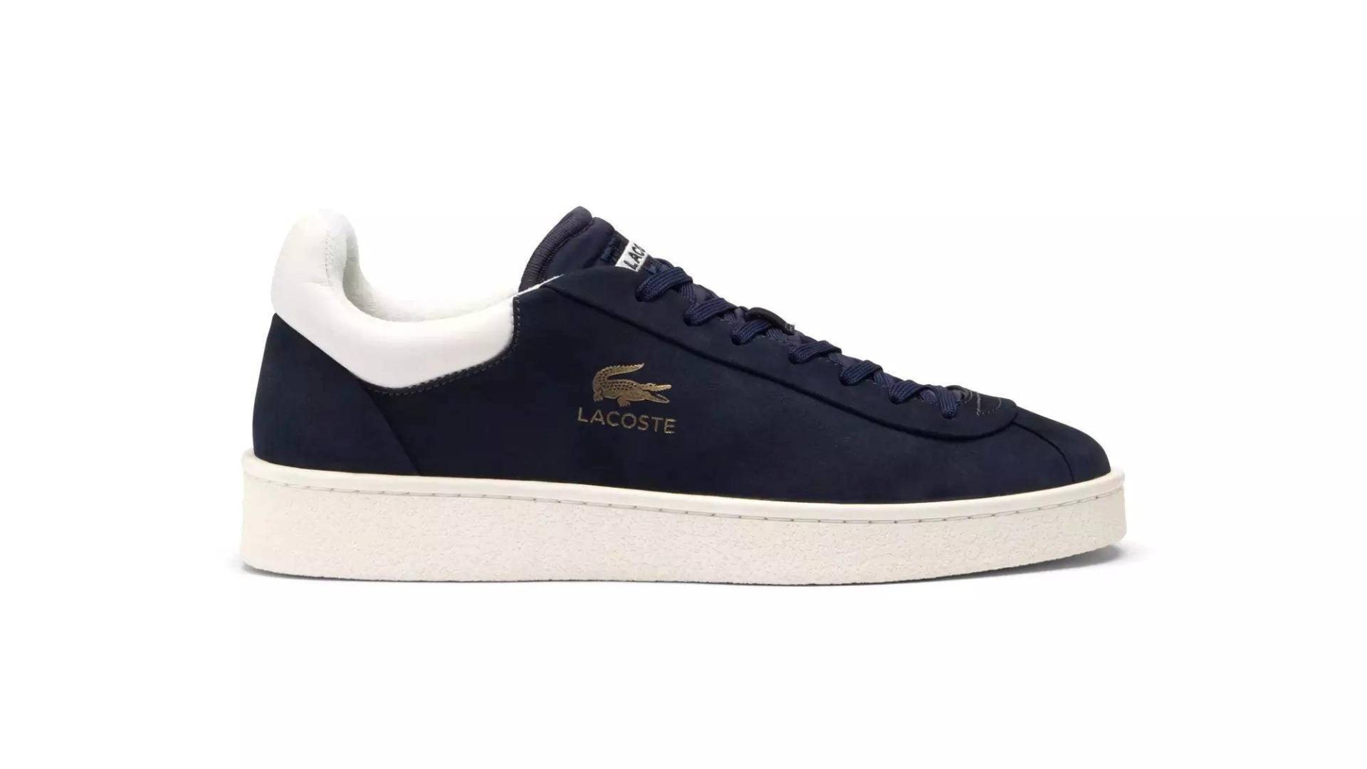 Baseshot - Nubuk Sneaker Herren Blau 47 von LACOSTE