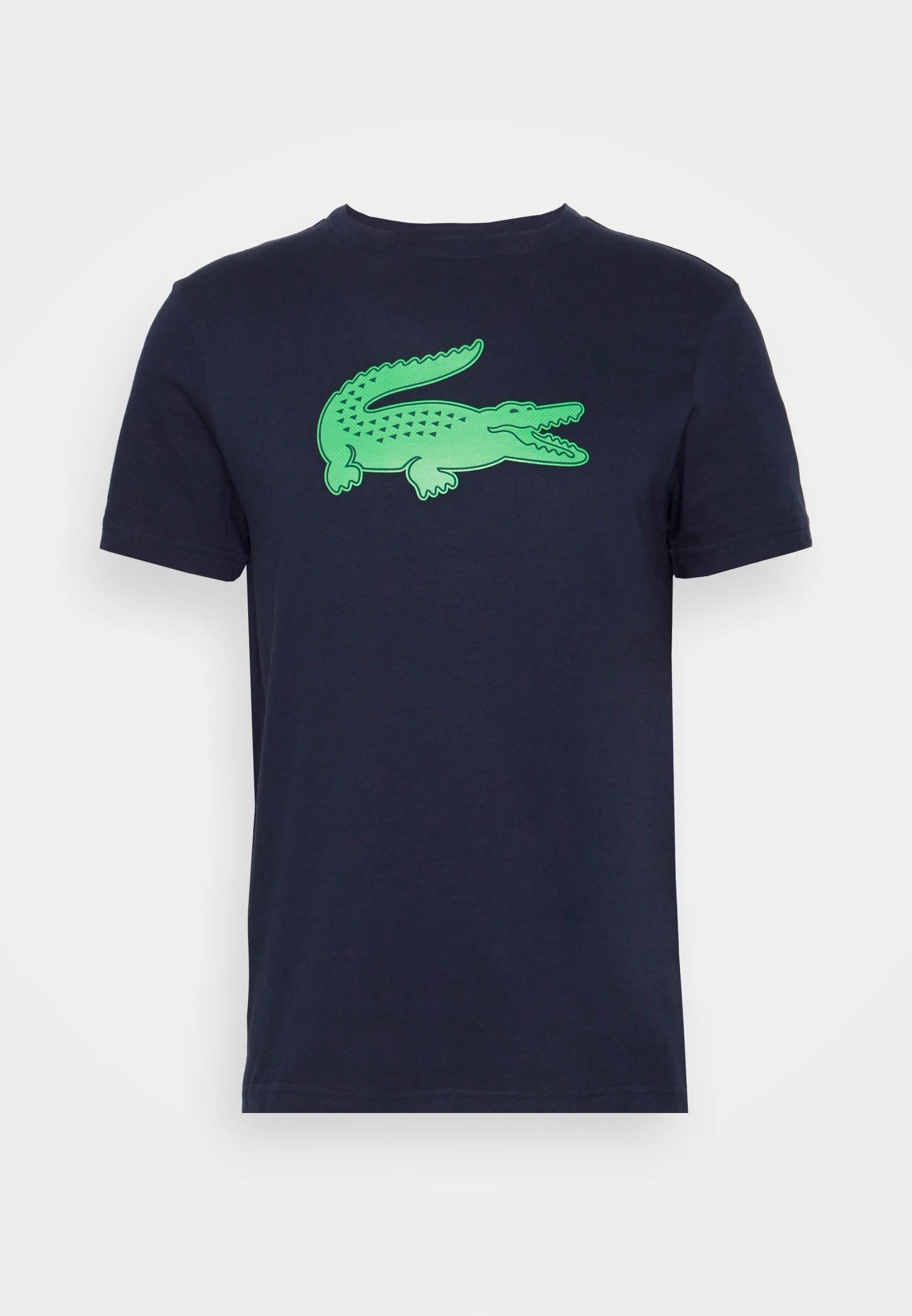 Sport Krokodil-t-shirt Dunkelblau Herren Blau S von LACOSTE
