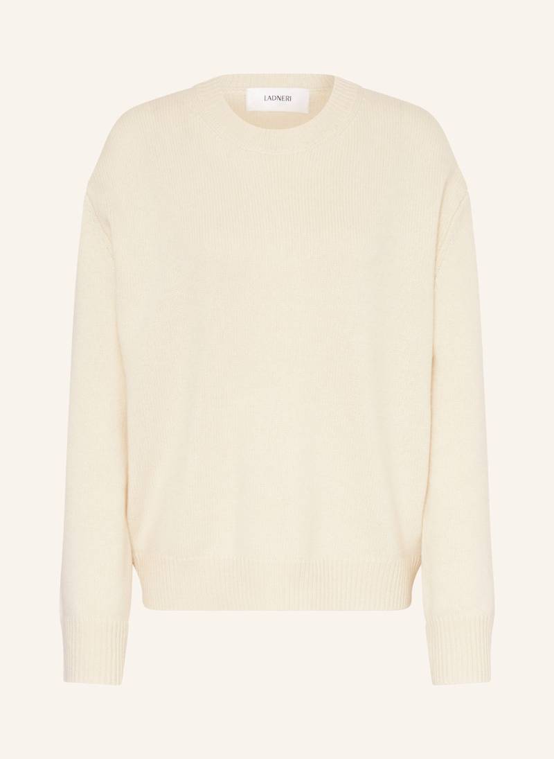 Ladneri Pullover Charlot Aus Merinowolle Mit Cashmere weiss von LADNERI