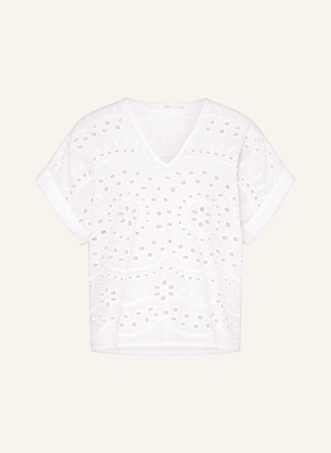 Lanius Blusenshirt Aus Lochspitze weiss Lanius Blusenshirt Aus Lochspitze weiss von LANIUS