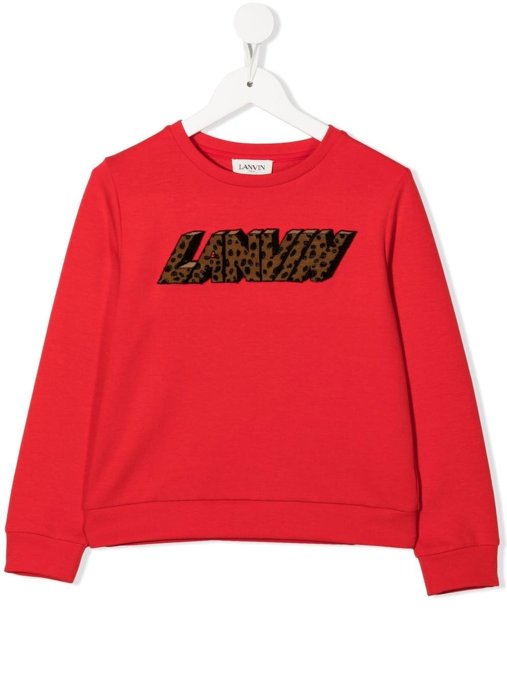 Lanvin Enfant leopard logo-embroidered sweatshirt von Lanvin Enfant