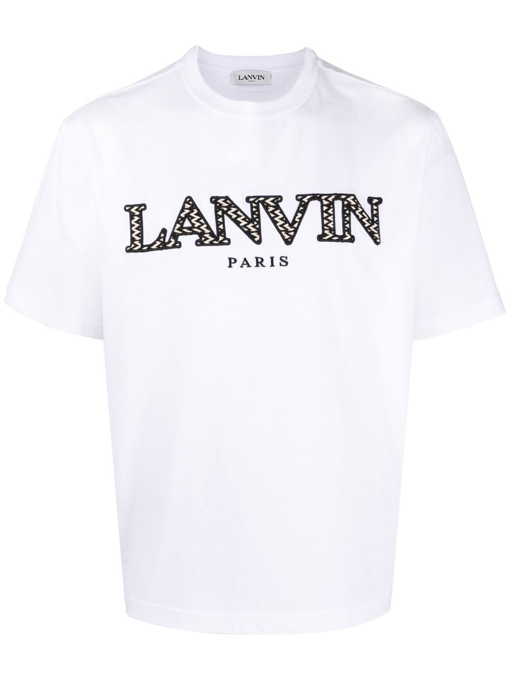 Lanvin logo-embroidered short-sleeve T-shirt - White von Lanvin