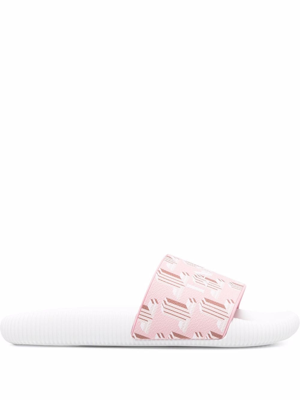 Lanvin monogram logo-print open-toe slides - Pink von Lanvin