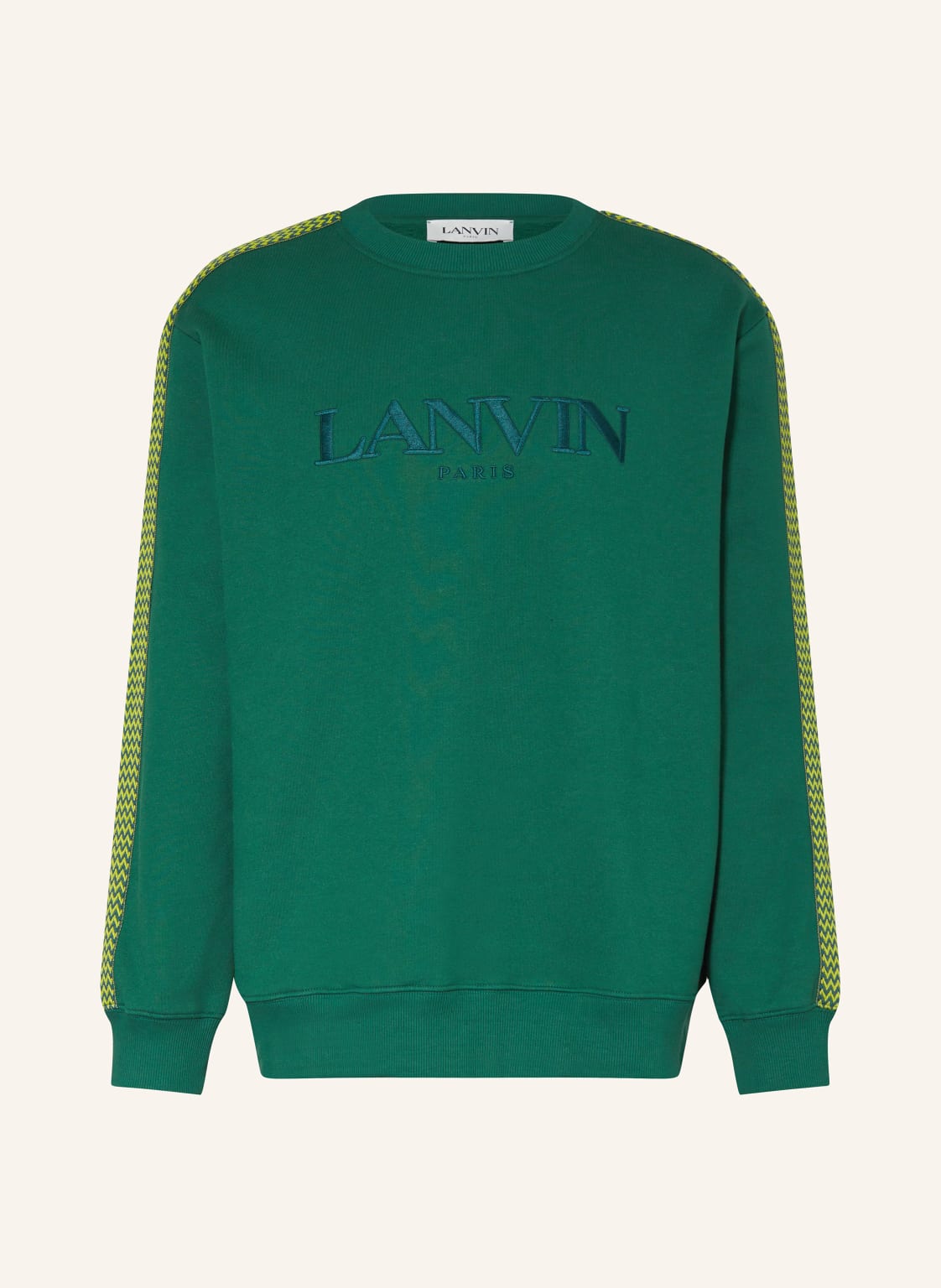 Lanvin Oversized-Sweatshirt Mit Galonstreifen gruen von LANVIN