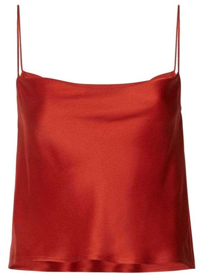 LAPOINTE cropped satin tank top - Red von LAPOINTE