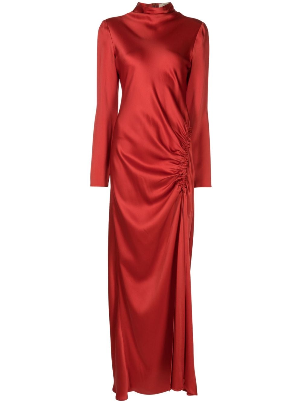 LAPOINTE ruched-detail satin gown - Red von LAPOINTE