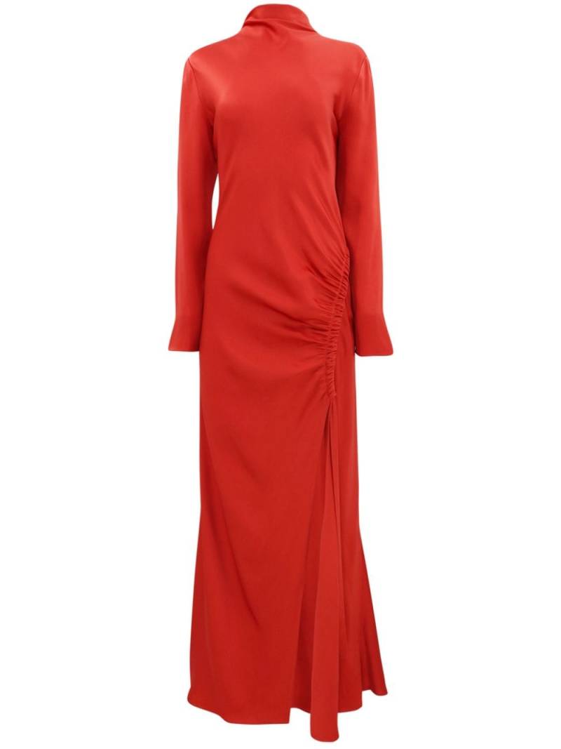 LAPOINTE ruched satin gown dress - Red von LAPOINTE