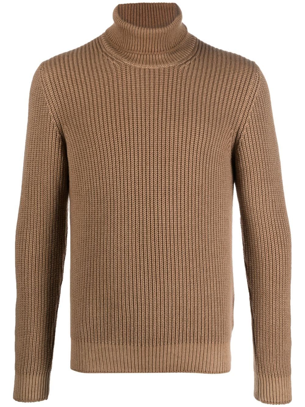 Lardini ribbed-knit roll-neck jumper - Neutrals von Lardini