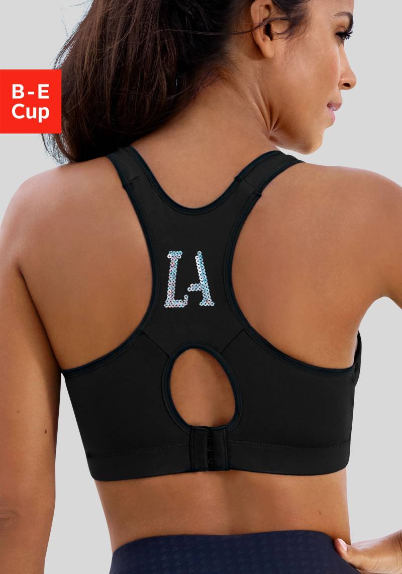 LASCANA ACTIVE Sport-BH, mit LA-Buchstaben aus funkelnden Pailletten aus Coolmax-Material von LASCANA ACTIVE
