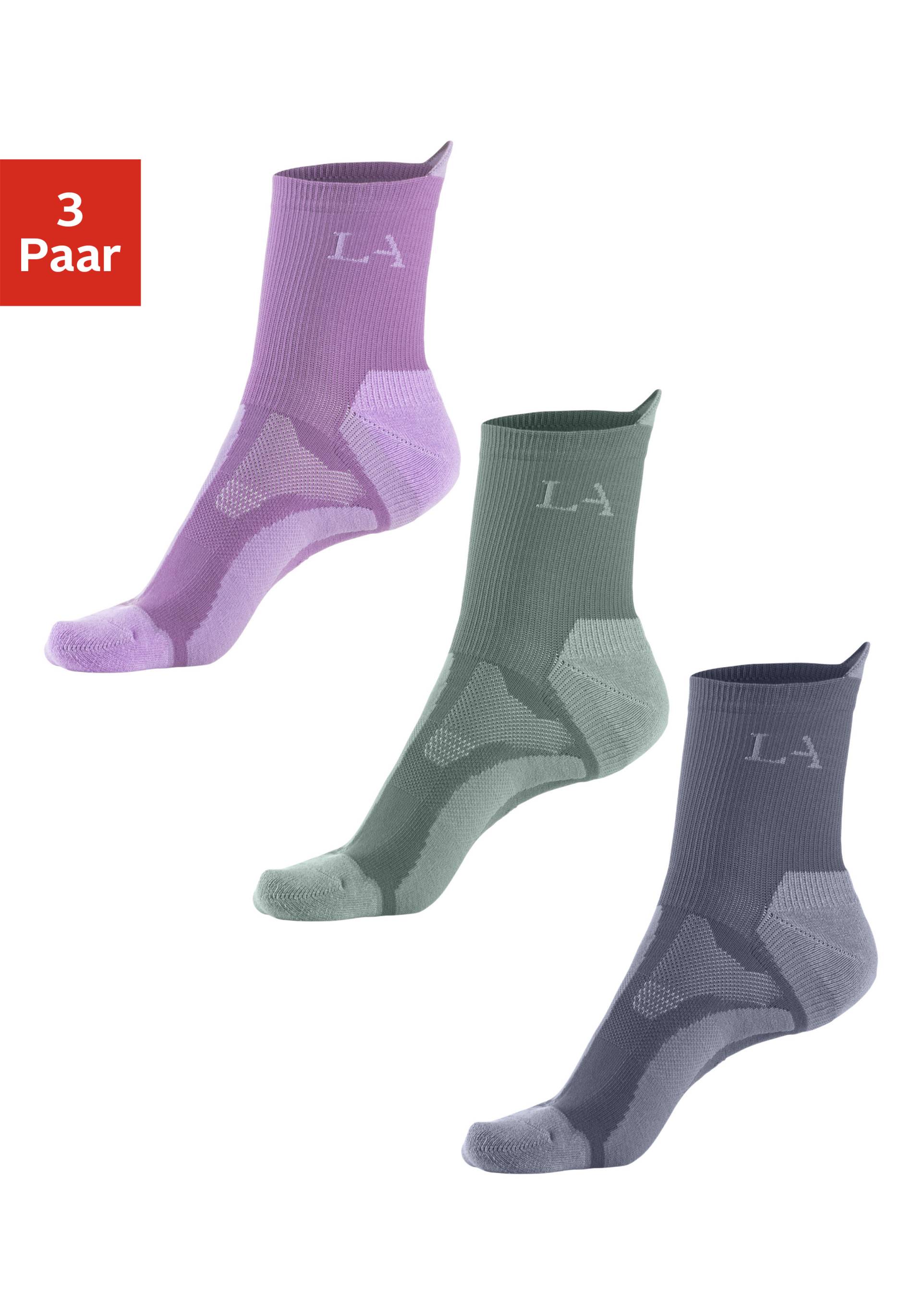 LASCANA ACTIVE Wandersocken, (Set, 3 Paar), mit verstärkten Belastungszonen von LASCANA ACTIVE