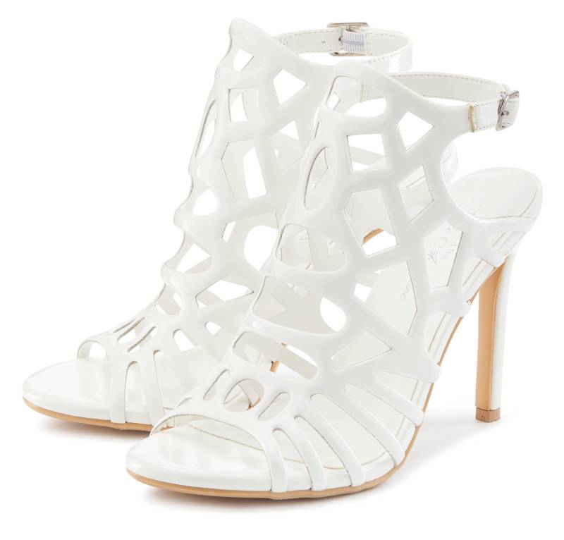 LASCANA Belle Affaire High-Heel-Sandalette »Sandalette mit Cut-Outs,«, verführerischer Sommerschuh in Lack-Optik, Sandale von LASCANA Belle Affaire