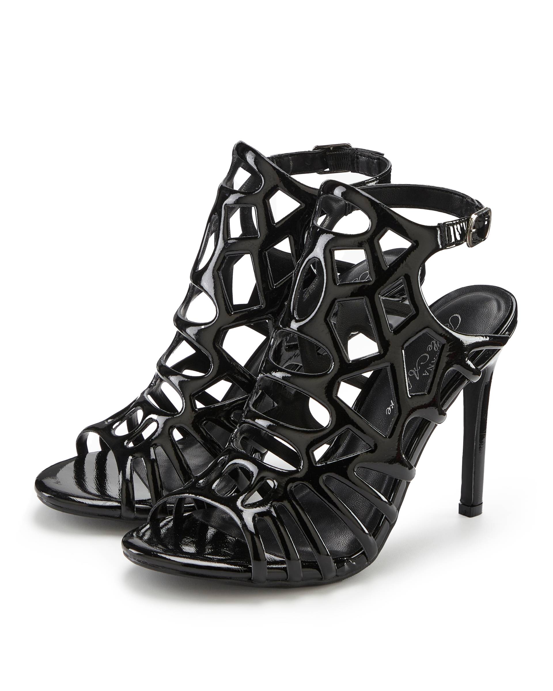 LASCANA Belle Affaire High-Heel-Sandalette »Sandalette mit Cut-Outs,«, verführerischer Sommerschuh in Lack-Optik, Sandale LASCANA Belle Affaire High-Heel-Sandalette »Sandalette mit Cut-Outs,«, verführerischer Sommerschuh in Lack-Optik, Sandale von LASCANA Belle Affaire