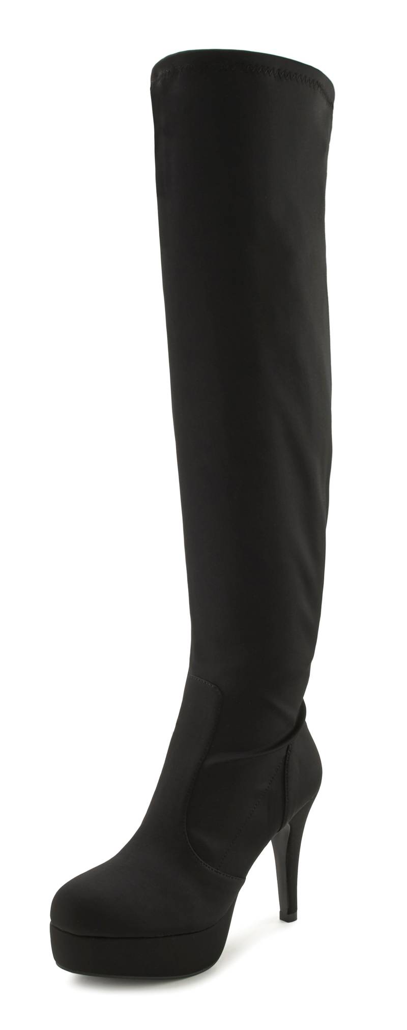 LASCANA Belle Affaire Overkneestiefel »High-Heel-Stiefellette mit Plateau,«, mit langem Schaft, Slouchy Boots von LASCANA Belle Affaire