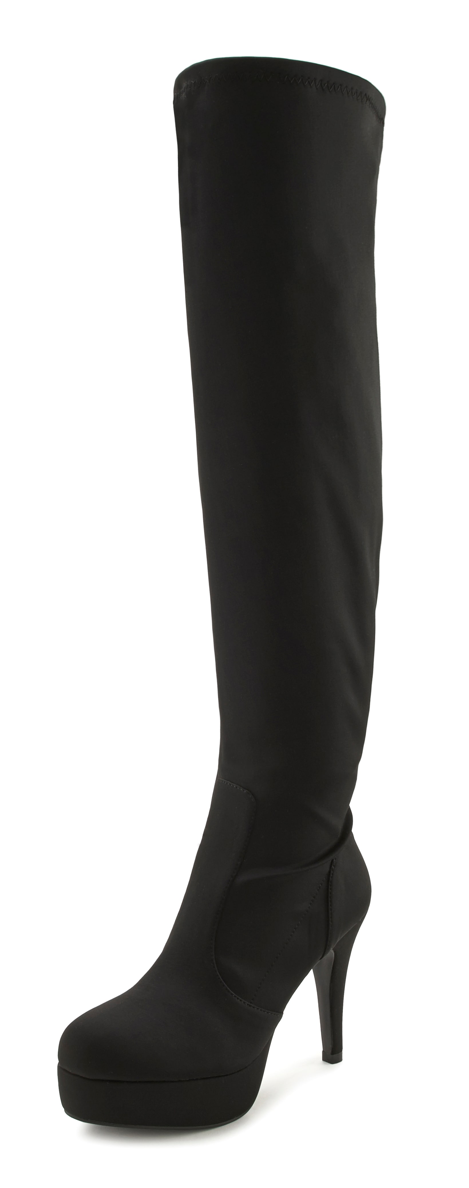 LASCANA Belle Affaire Overkneestiefel »High-Heel-Stiefellette mit Plateau,«, mit langem Schaft, Slouchy Boots von LASCANA Belle Affaire