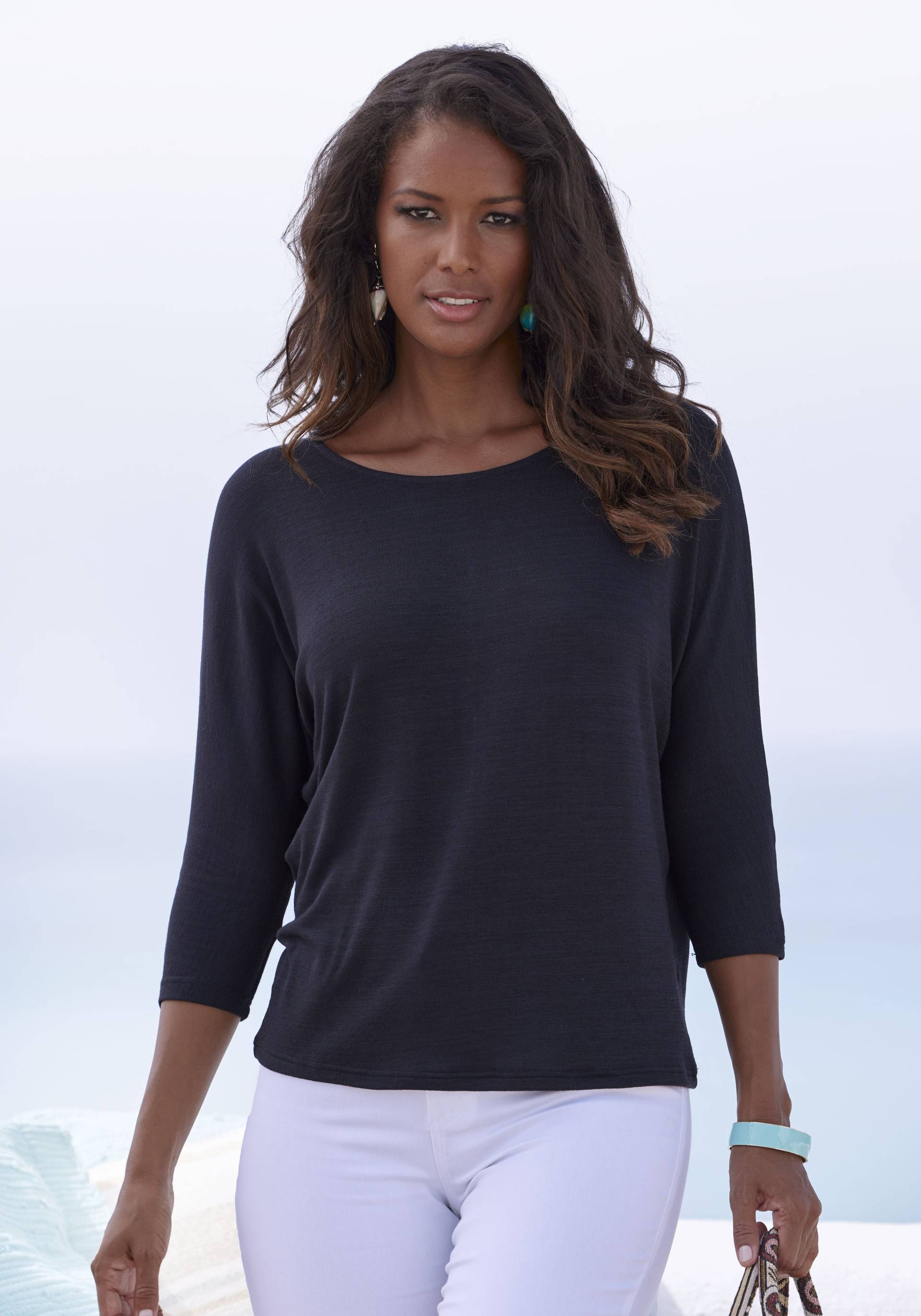 LASCANA 3/4-Arm-Shirt »mit Fledermausärmeln«, aus weicher Feinstrick- Qualität mit Viskose LASCANA 3/4-Arm-Shirt »mit Fledermausärmeln«, aus weicher Feinstrick- Qualität mit Viskose von LASCANA