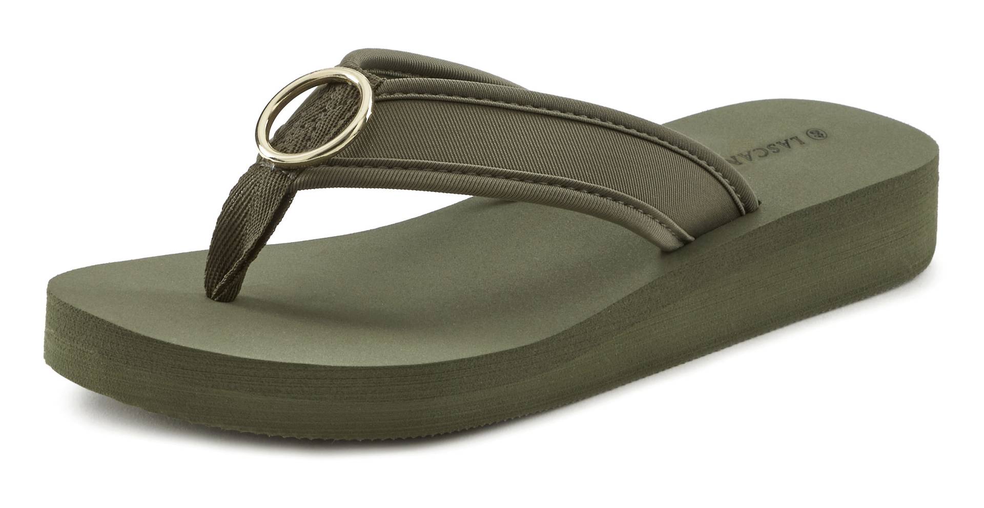 LASCANA Badezehentrenner, Sandale, Pantolette, Badeschuh mit Ringapplikation "Italy" VEGAN LASCANA Badezehentrenner, Sandale, Pantolette, Badeschuh mit Ringapplikation "Italy" VEGAN von LASCANA