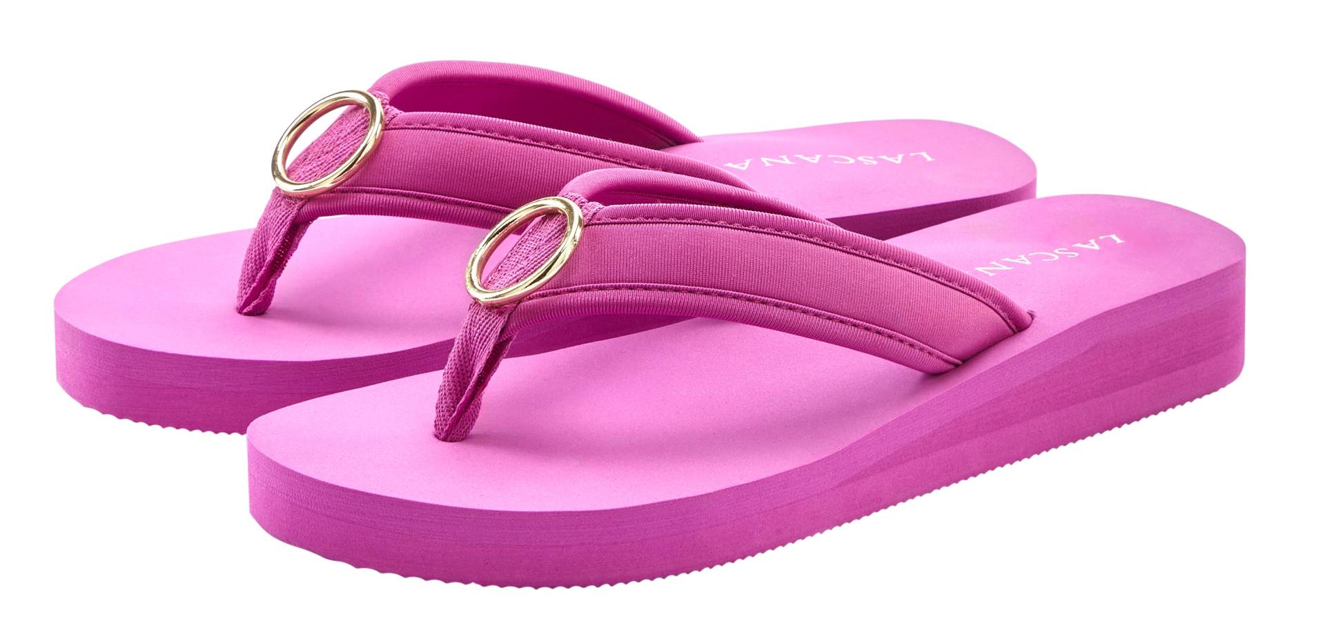 LASCANA Badezehentrenner, Sandale, Pantolette, Badeschuh mit Ringapplikation "Italy" VEGAN LASCANA Badezehentrenner, Sandale, Pantolette, Badeschuh mit Ringapplikation "Italy" VEGAN von LASCANA